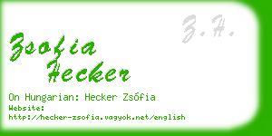 zsofia hecker business card