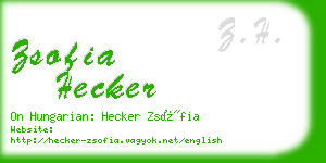 zsofia hecker business card